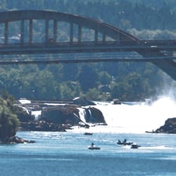 Oregon City / West Linn Arch Bridge - Willamette Falls, The Locks and the Oregon City West Linn Arch Bridge.