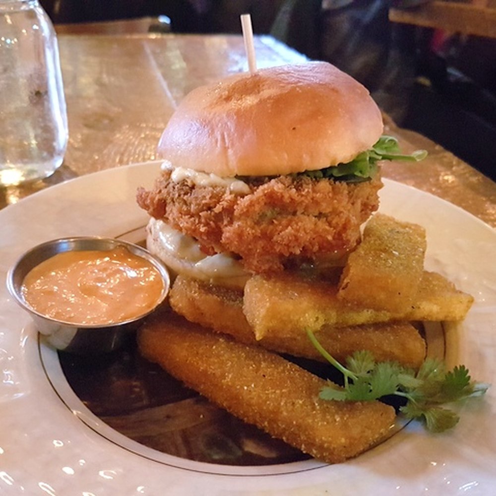 Northwinds Brewhouse & Kitchen - Italian Portobello Burger with Curry Polenta Fries as side - Brewpubs Near Me - Collingwood, Ontario Northwinds Brewhouse & Kitchen - Italian Portobello Burger with Curry Polenta Fries as side - Brewpubs Near Me - Collingwood, Ontario