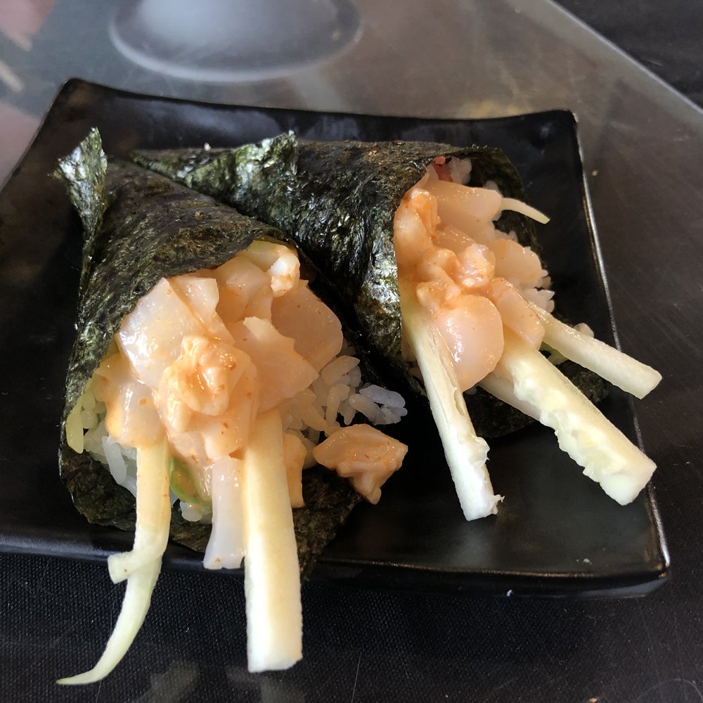 Naka Sushi - Scallop hand roll - Sushi Bars Near Me - Albuquerque, New Mexico Naka Sushi - Scallop hand roll - Sushi Bars Near Me - Albuquerque, New Mexico