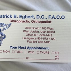 Patrick B Egbert, DC - Card