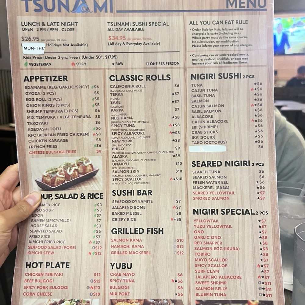 Sushi Tsunami - menu - Sushi Bars Near Me - Pleasant Hill, California Sushi Tsunami - menu - Sushi Bars Near Me - Pleasant Hill, California