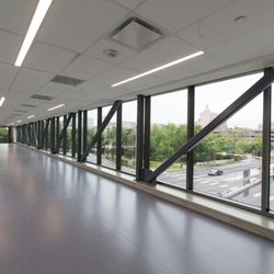 Photo of Ascension Dell Seton Medical Center at The University of Texas - Austin, TX, US. A skybridge connects Dell Seton to the parking garage first level.