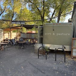 Union Social House - Port and Pasture food truck. Live entertainment stage in background.