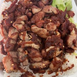 Teriyaki plate minus the teriyaki sauce