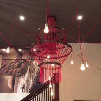 Commodore Hotel Astoria - Sweet jellyfish chandelier in the lobby - Hotels Near Me - Astoria, Oregon