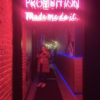 ProAbition - Cool mirror in the hallway to restroom. - New American Near Me - Riverside, California