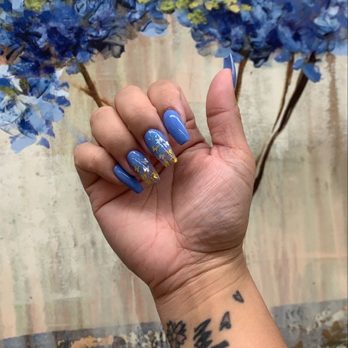 Garden Nails - Butterfly blue nails:) - Nail Salons Near Me - Kapolei, Hawaii Garden Nails - Butterfly blue nails:) - Nail Salons Near Me - Kapolei, Hawaii