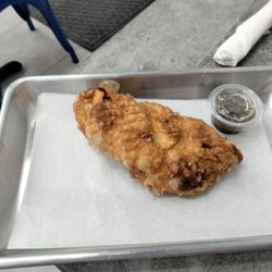 Empanada Factory - Shredded chicken empanada, deep fried. Can get baked too.