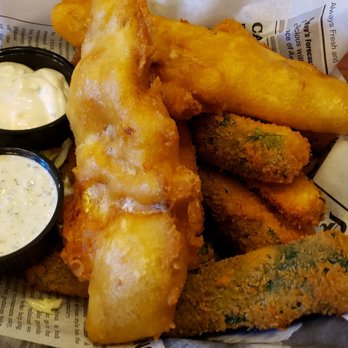 White Spot - Deep fried Fish and zucchini with tasteless dipping sauce - Burgers Near Me - Burnaby, British Columbia