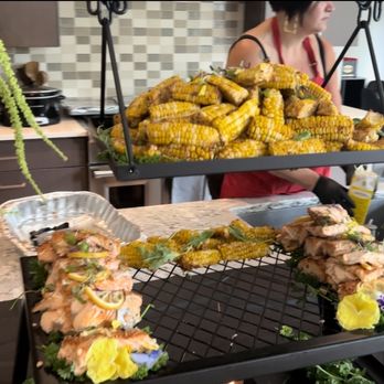 Its A Vibe Catering - Grilled Salmon and Roasted Corn on the Cob - Caterers Near Me