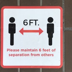 US Post Office - Fairbanks, Alaska U.S. Post Office Airport location helpful signage displayed for social distancing
