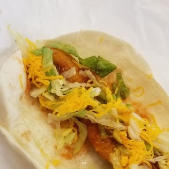 Del Taco - a hot dog with cheese and lettuce - Mexican Near Me - Whittier, California