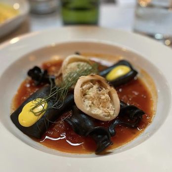 Barrel & Vine - a white plate with a bowl of food - American Near Me - Lemont, Illinois