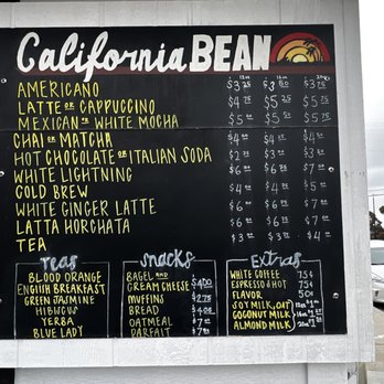 California Bean - Menu - Coffee & Tea Near Me - San Diego, California