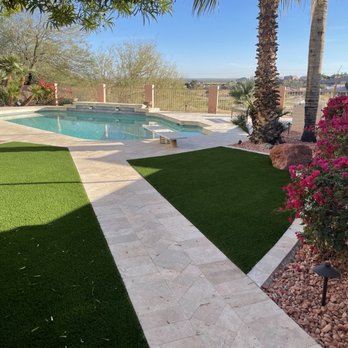 JNK Landscaping and Pools - Travertine and turf in backyard - Landscape Architects or Designers Near Me - Gilbert, Arizona JNK Landscaping and Pools - Travertine and turf in backyard - Landscape Architects or Designers Near Me - Gilbert, Arizona