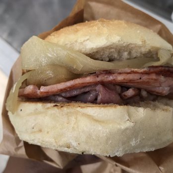 Stratford Station - 2 bacon roll with grilled onions! Right outside of the station, and delicious! - Train Stations Near Me - London, XGL Stratford Station - 2 bacon roll with grilled onions! Right outside of the station, and delicious! - Train Stations Near Me - London, XGL