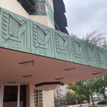Inn At Price Tower - Detail of copper entry fascia. - Hotels Near Me - Bartlesville, Oklahoma