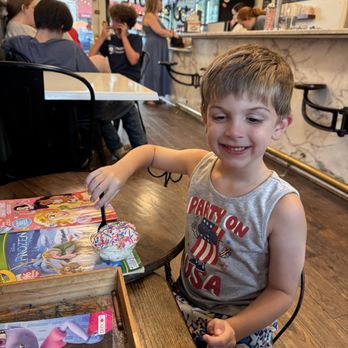 The Weldon Fountain - Enjoying his ice cream and coloring - Ice Cream & Frozen Yogurt Near Me - Glenside, Pennsylvania The Weldon Fountain - Enjoying his ice cream and coloring - Ice Cream & Frozen Yogurt Near Me - Glenside, Pennsylvania