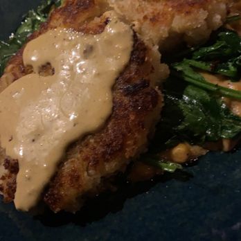North Harbor Club - Crab cake and creamed corn entree - New American Near Me - Davidson, North Carolina North Harbor Club - Crab cake and creamed corn entree - New American Near Me - Davidson, North Carolina