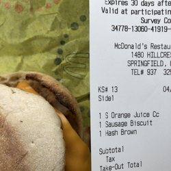 McDonald's - This is a funny looking sausage biscuit sandwich