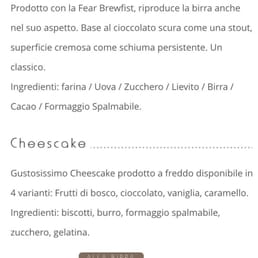Lievito - Pizze e Birre - Menù dei dolci con il loro Birramisù - menu - Pizza Near Me - Messina, Maine