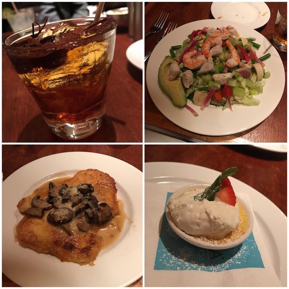 Di Pescara - 2019 RW Menu - Seafood chopped salad, chicken briony (brony?!), creme brulee - also a Manhattan on the rocks - Italian Near Me - Northbrook, Illinois Di Pescara - 2019 RW Menu - Seafood chopped salad, chicken briony (brony?!), creme brulee - also a Manhattan on the rocks - Italian Near Me - Northbrook, Illinois