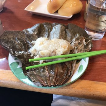 Macky's Dim Sum - Lotus leaf sticky rice, unwrapped - Dim Sum Near Me - Issaquah, Washington Macky's Dim Sum - Lotus leaf sticky rice, unwrapped - Dim Sum Near Me - Issaquah, Washington