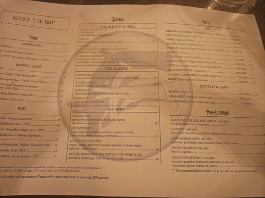 Menu photo 2 Butcher & The Boar Minneapolis, MN Menu photo 2 Butcher & The Boar Minneapolis, MN