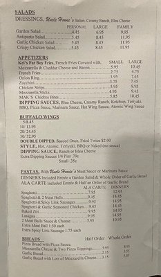 Menu photo 1 Uncle Howie's Pizza Redlands, CA