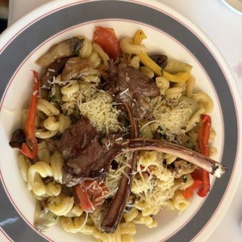 Jens' Restaurant - Two lollipop lamb chops with pasta. - New American Near Me - Anchorage, Alaska Jens' Restaurant - Two lollipop lamb chops with pasta. - New American Near Me - Anchorage, Alaska