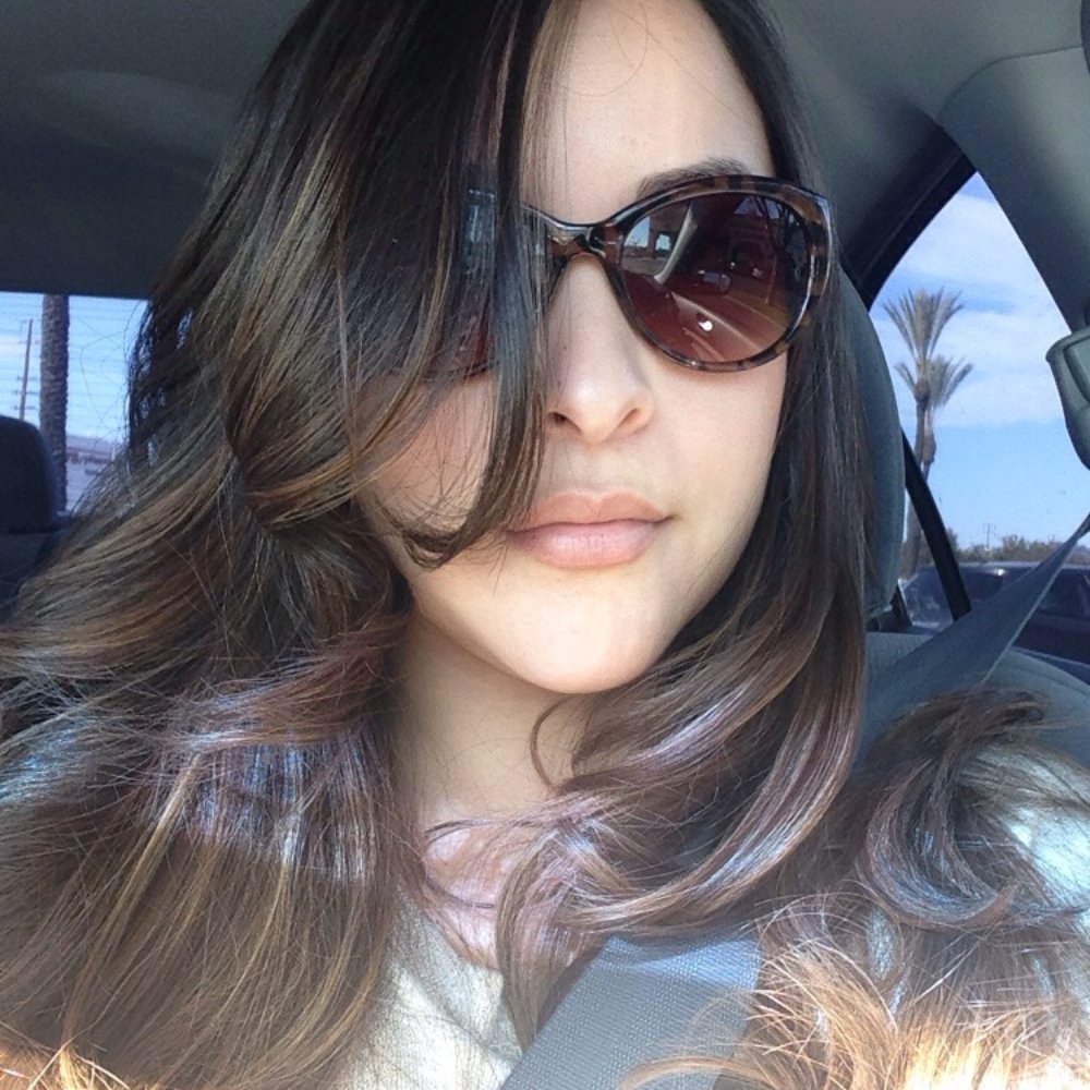 Salon Midori - Trimmed layers and brown highlights on natural hair - Hair Salons Near Me - Brea, California