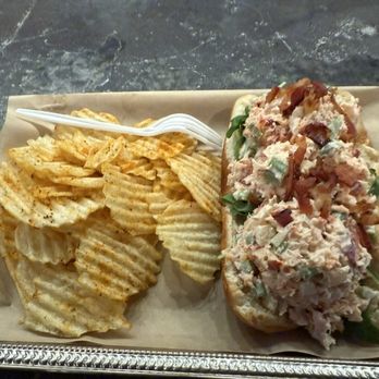 Shuck It Oysters & Seafood - Lobster roll, but more like lobster salad with tons of filler. - Seafood Near Me - Martinez, California Shuck It Oysters & Seafood - Lobster roll, but more like lobster salad with tons of filler. - Seafood Near Me - Martinez, California