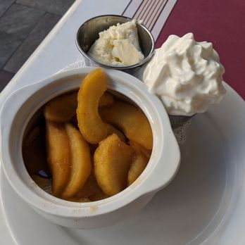Carnation Cafe - Baked apple topping, butter, and whipped cream - American Near Me - Anaheim, California Carnation Cafe - Baked apple topping, butter, and whipped cream - American Near Me - Anaheim, California