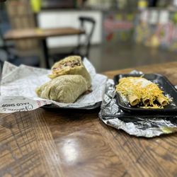 Valerie’s Taco Shop - Carne asada burrito @& order of 3 rolled tacos