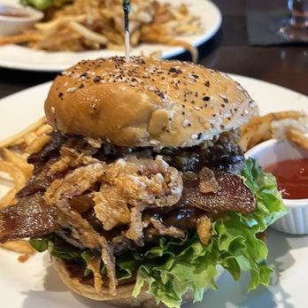 Local Goat - TN Whiskey Glazed Burger* - New American Near Me - Pigeon Forge, Tennessee