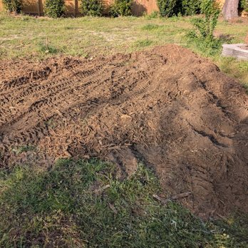 Jackson 360 Landscape - my uneven and destroyed yard befor they started - Landscaping Near Me