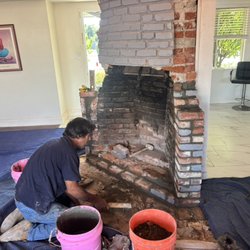 Tobi’s Chimney Service - Major firebox and fireplace face remodel underway in Covina