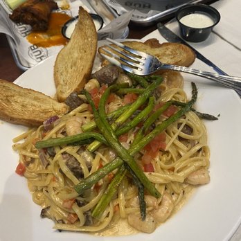 The Hub Grill And Bar - Chipotle Surf and turf linguini - American Near Me - Phoenix, Arizona The Hub Grill And Bar - Chipotle Surf and turf linguini - American Near Me - Phoenix, Arizona
