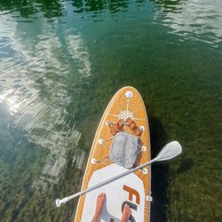 Lake Mooney - Paddle boarding in the shallows is my favorite