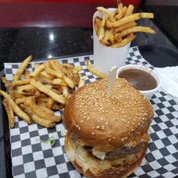 Juice Lucy fire, fresh cut fries and gravy
