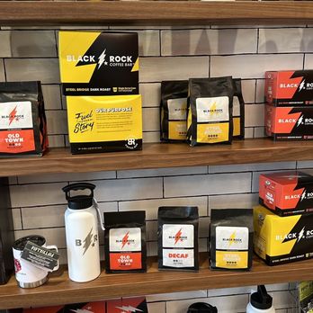 Black Rock Coffee Bar - shelves of coffee and teas - Coffee & Tea Near Me - McKinney, Texas