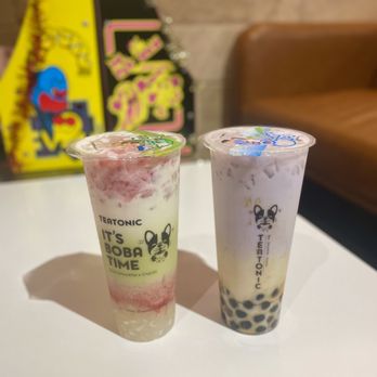 TeaTonic - ig: @whatsviveating | strawberry matcha and taro horchata - Coffee & Tea Near Me - Houston, Texas TeaTonic - ig: @whatsviveating | strawberry matcha and taro horchata - Coffee & Tea Near Me - Houston, Texas
