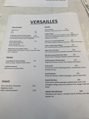 Menu photo 5 Versailles Braselton, GA