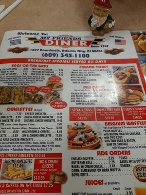 Menu photo 6 My Friend Diner Atlantic City, NJ