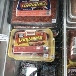 Samar International Food Market - Longanisa sausage in the freezer section.