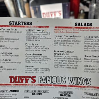 Duff's Famous Wings - 2025-6-6 Menu 1/3 - Chicken Wings Near Me - Tampa, Florida Duff's Famous Wings - 2025-6-6 Menu 1/3 - Chicken Wings Near Me - Tampa, Florida