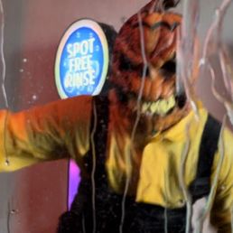 Scary pumpkin face man Scary pumpkin face man