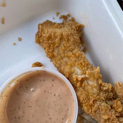 Raising Cane's Chicken Fingers - Excruciating small! Half the size of the others