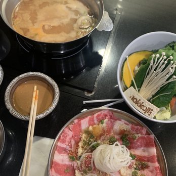 Mokkoji - spicy miso broth & regular toro fatty belly - Japanese Near Me - Irvine, California
