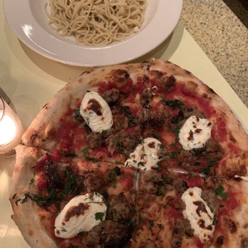 Nizza - Cacio e Pepe (top) & Meatball Pizza (bottom) - Italian Near Me - New York, New York Nizza - Cacio e Pepe (top) & Meatball Pizza (bottom) - Italian Near Me - New York, New York